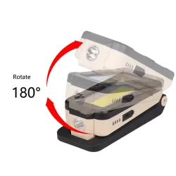 Lampe de travail multifonctionnel COB - USB - rechargeable - 180 degrés réglable - magnétoscope