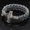 Vintage - braccialetti intrecciati viking - argento - camouflage