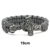 Vintage - braccialetti intrecciati viking - argento - camouflage