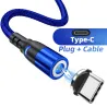 Micro usb - câble magnétique - type c - câble de charge