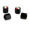 Pegatinasbandera italiana - acero inoxidable - negro - 4pcs/set - valores del coche