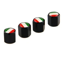 Italian flag - stainless steel - black - 4pcs/set - car valuesStickers