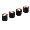 Italian lippu - ruostumaton teräs - musta - 4pcs/set - auton arvot