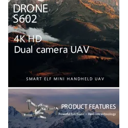 HDRC S602 - WiFi - FPV - 4K HD Dual Camera - Altitude Hold Mode - Pieghevole