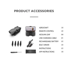 HDRC S602 - WiFi - FPV - 4K HD Dual Camera - Altitude Hold Mode - Pieghevole
