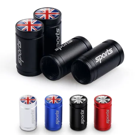 4Pcs - drapeau national uk - bouchons de valve