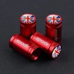 4Pcs - drapeau national uk - bouchons de valve