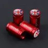 4Pcs - drapeau national uk - bouchons de valve