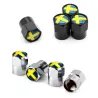4Pcs/set - drapeau suédois - bouchons de soupape
