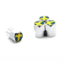 4Pcs/set - bandiera sweden - tappi valvola