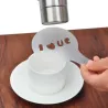 Kaffedekoration - plaststencil - 16 bitar