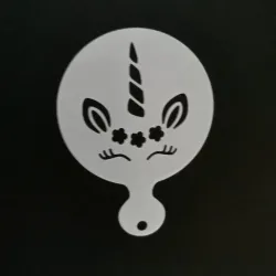 Unicorn coffee design - coffee art - stencils - 4 piecesCoffee ware