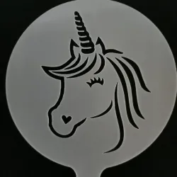 Café licorne - art café - pochoirs - 4 pièces