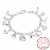 PulseraBonita pulsera - plata de ley 925 - cristales mezclados