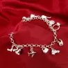 Pretty bracelet - 925 sterling hopea - sekakiteitä