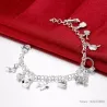PulseraBonita pulsera - plata de ley 925 - cristales mezclados