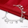 Pretty bracelet - 925 sterling silver - mixed crystals