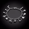 PulseraBonita pulsera - plata de ley 925 - cristales mezclados