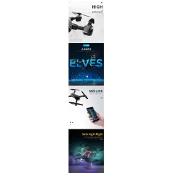 JDRC JD-20S JD20S - WiFi - FPV - Foldable - HD Camera - 0.3MP - Three Batteries