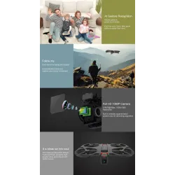 FUNSNAP iDol AI Gesture Recognigtion WIFI FPV With 1080P HD Camera - Foldable - RTF - Two Batteries
