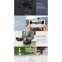 FUNSNAP iDol AI Gesture Recognigtion WIFI FPV med 1080P HD-kamera - Foldable - RTF - två batterier