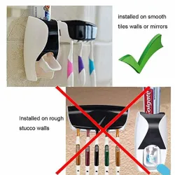 Distributore automatico di dentifricio - porta spazzolini - accessori da bagno