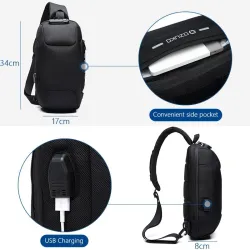 Multifunction crossbody bag - anti-theft - waterproofTorebki