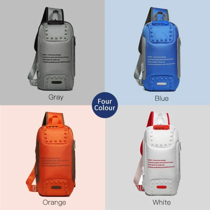 Crossbody väskor - stöld - messenger väska - usb laddning - vattenavvisande