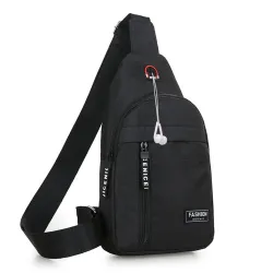 Axelväskor - nylon midja pack- utomhus - usb laddning