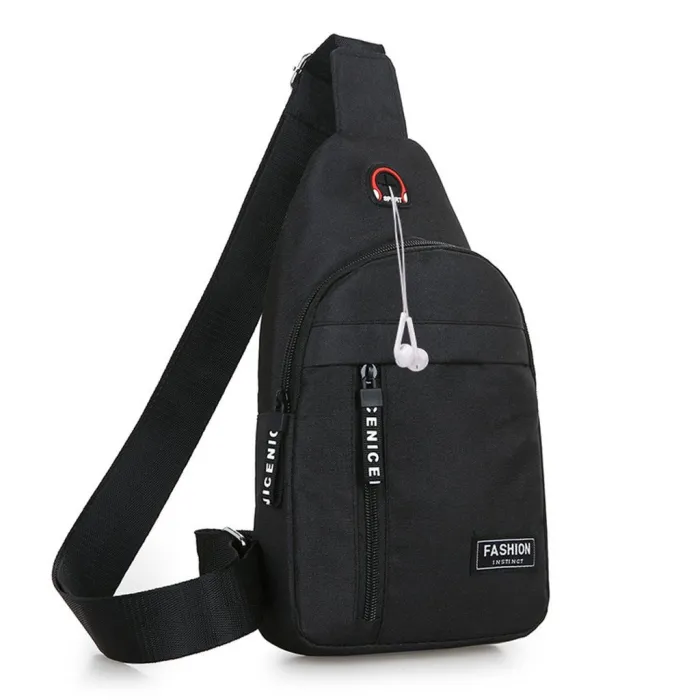 Axelväskor - nylon midja pack- utomhus - usb laddning