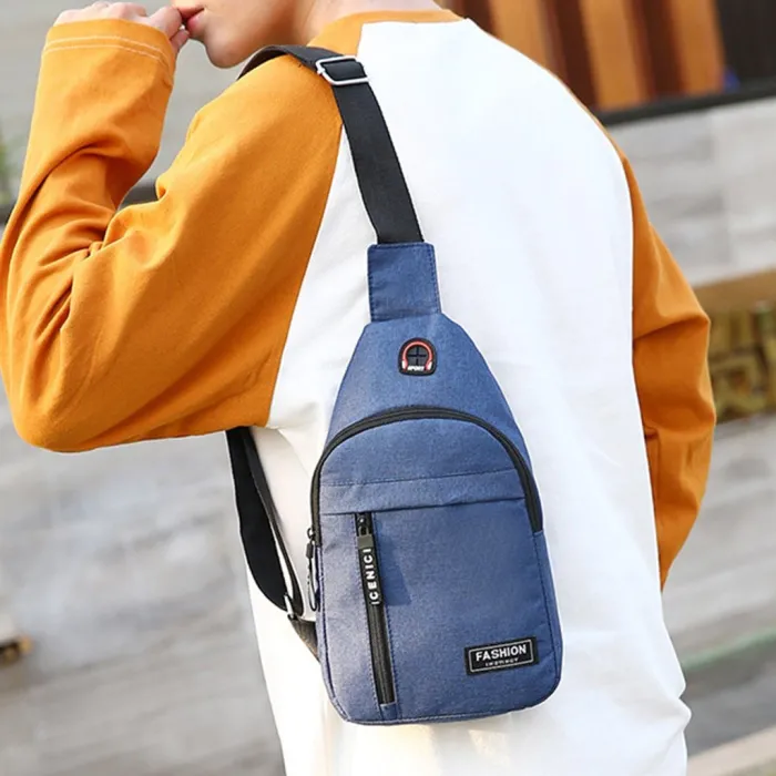 Axelväskor - nylon midja pack- utomhus - usb laddning