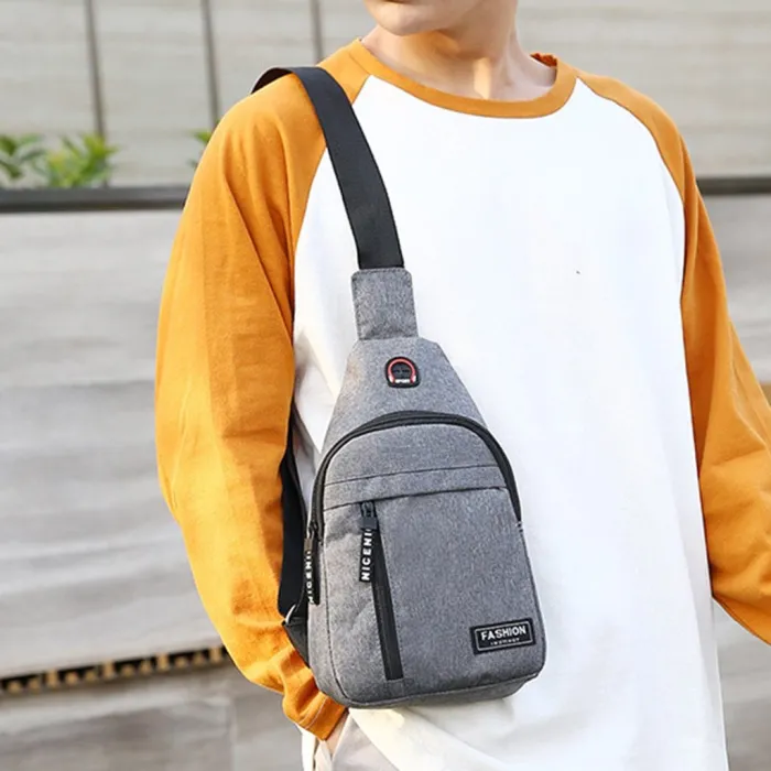 Axelväskor - nylon midja pack- utomhus - usb laddning