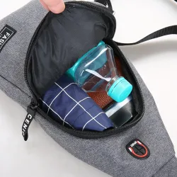 Axelväskor - nylon midja pack- utomhus - usb laddning