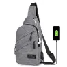 Axelväskor - nylon midja pack- utomhus - usb laddning