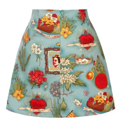 Rétro - vintage - jupe en coton - imprimé floral