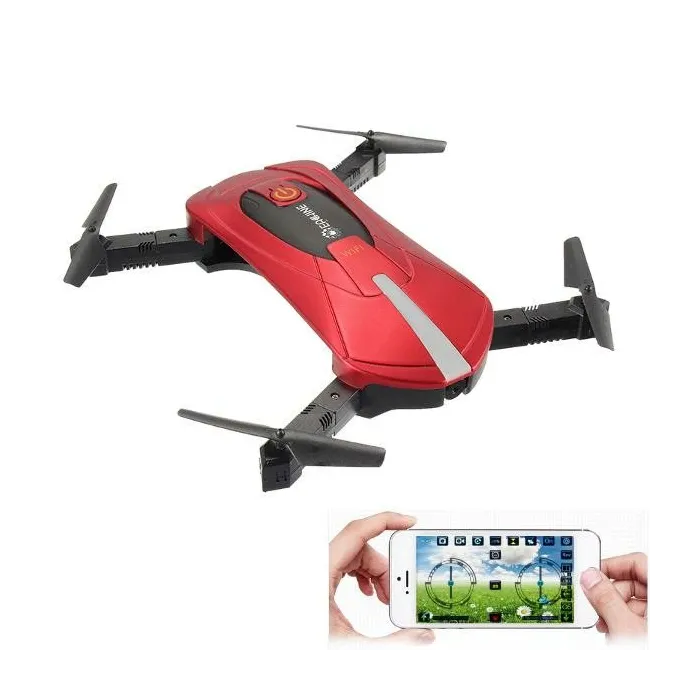 Eachine E52 - WiFi - FPV - Selfie Drone - Foldable - 0.3MP - Red - RTF