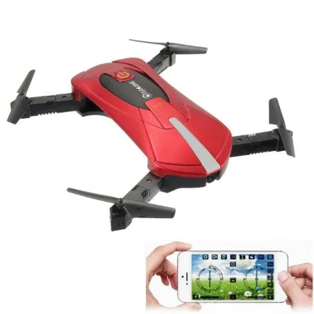 Everyine E52 - WiFi FPV - Selfie Drone - Foldable - 0.3MP - Red - RTF