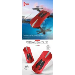Everyine E52 - WiFi FPV - Selfie Drone - Foldable - 0.3MP - Red - RTF