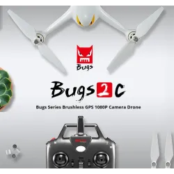 MJX B2C Bugs 2C - Brushless - 1080P HD Camera - GPS - RTF - White - Standard Version