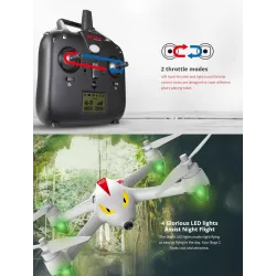 DronesMJX B2C Bugs 2C - Sin cepillos - 1080P HD Cámara - GPS - RTF - Blanco - Versión estándar