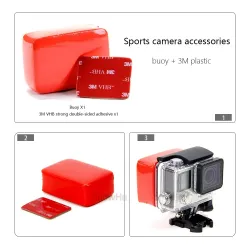 AccesoriosGopro Float - Floaty Box - 3M Adhesivo - Anti Sink - Gopro Hero 8 - 7 - 6 5
