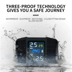 Motorcycle - Tire Pressure Monitoring System - 2 External Sensor - Real-time DisplayInstruments