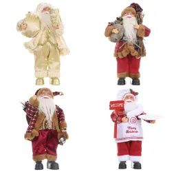 Juldekoration - Santa Claus - mini tyg docka