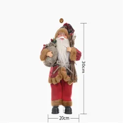 Juldekoration - Santa Claus - mini tyg docka