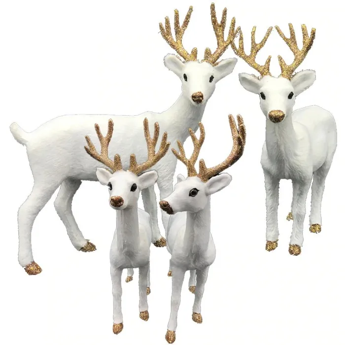 Décoration de Noël - renne blanche - deer
