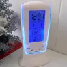 Horloge numérique lumineuse LED - calendrier électronique - thermomètre - réveil 7 sons