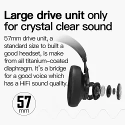 Bluedio T7 - ANC - Bluetooth 5.0 - trådlöst headset - HiFi