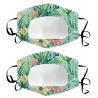 2 bitar - antibakteriella ansiktsmasker - transparent munskydd - läppläsning