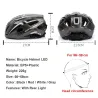 Casque de vélo avec lumière Led - rechargeable - entièrement moulé - protection de la tête de sport