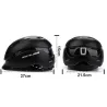Casque de vélo avec lumière Led - rechargeable - entièrement moulé - protection de la tête de sport